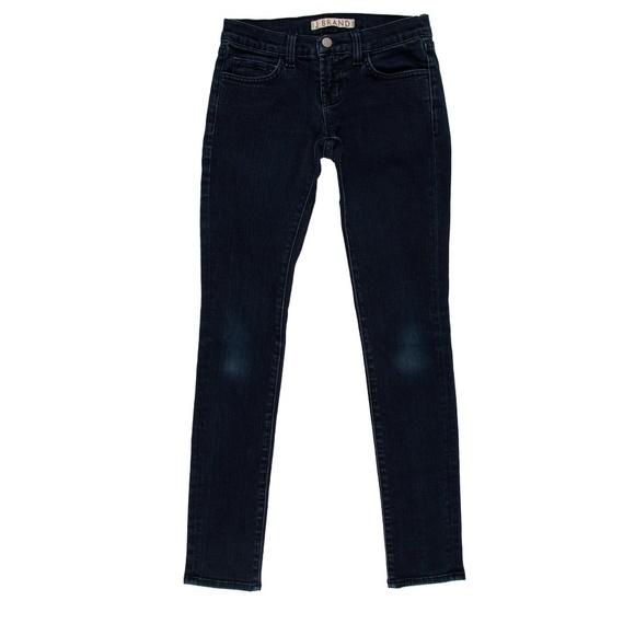 J BRAND Blue Medium Wash Low-Rise Skinny Jeans - Picture 1 of 5
